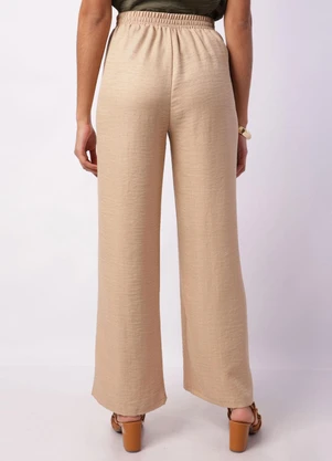 Torra - Calça Feminina Reta com Botões Bege - TORRA