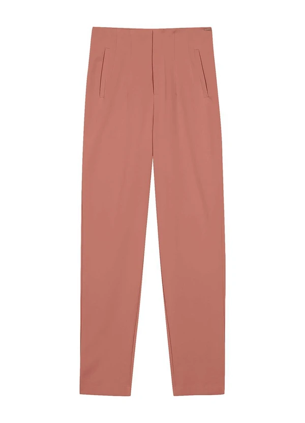 Marialícia - Calça Feminina Tecido Plano Rosa 3