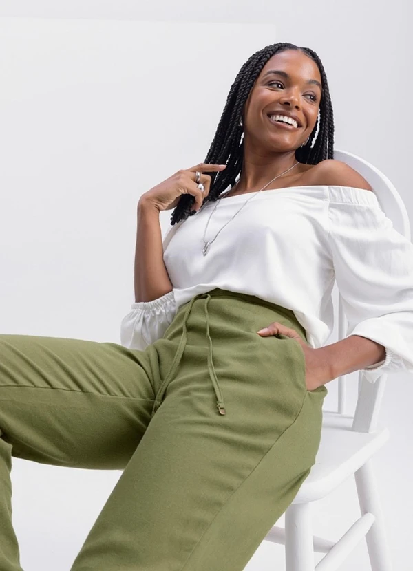 Essendi - Calça Feminina Verde 5