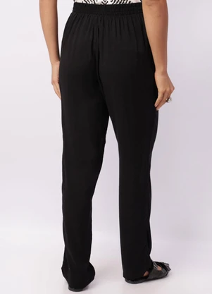 Torra - Calça Feminina Viscose Reta Preta - TORRA