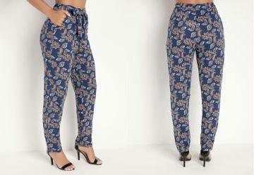 Cala Floral Azul com Bolsos Funcionais