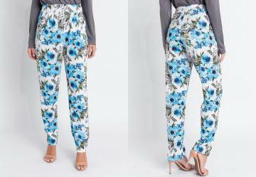 Cala Floral Branca com Pregas Frontais