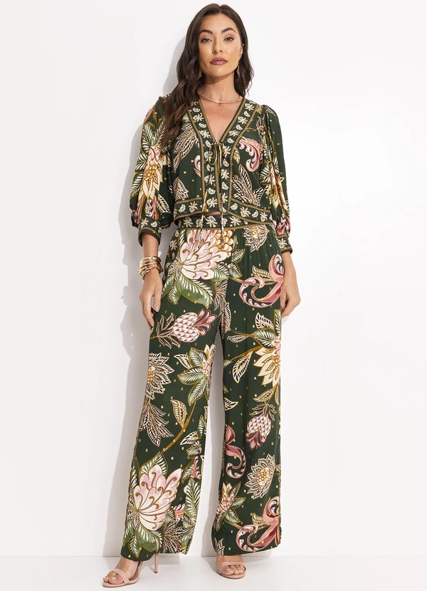 Farm - Calca Floral Delhi Verde 3