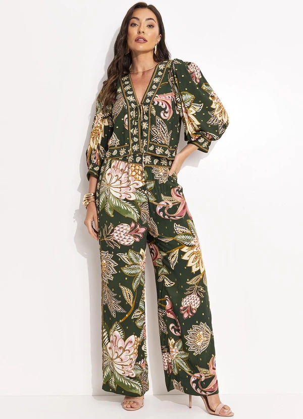 Farm - Calca Floral Delhi Verde 7