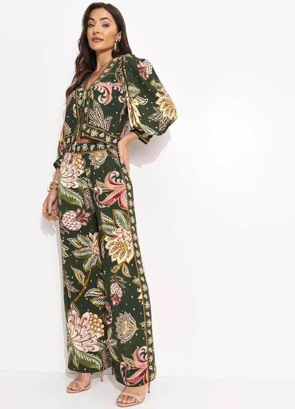 Farm - Calca Floral Delhi Verde 8