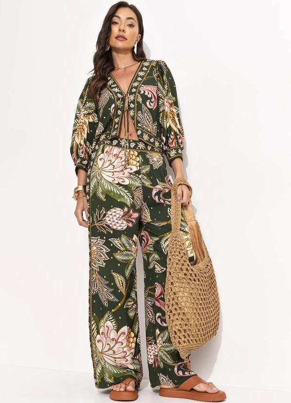 Farm - Calca Floral Delhi Verde 10