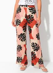 Cal�a Folhagem Pantalona Cintura Alta