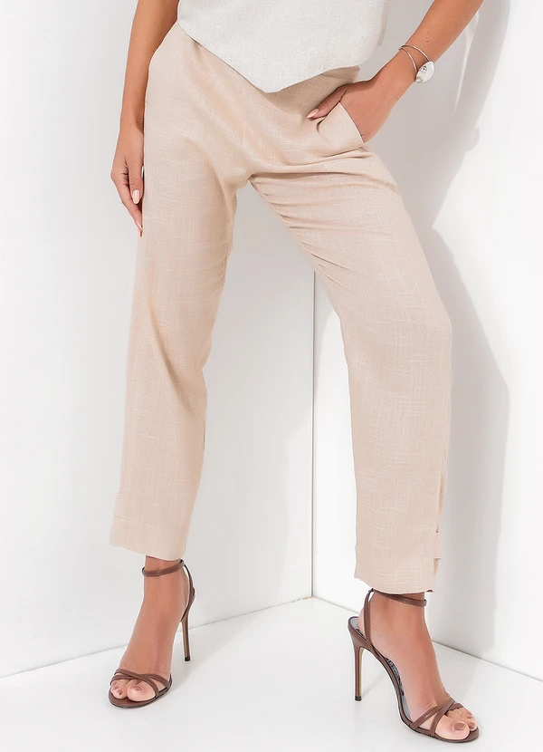 You Premium - Calça Hortênsia Bege