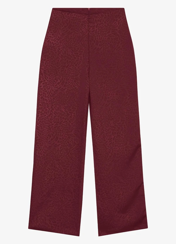 Endless - Calça Jacquard Acetinado Onças Vermelho 6