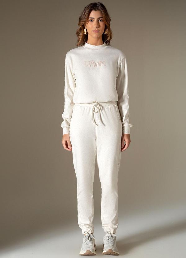 Use Modo - Calça Jogger Detalhe Lateral Bege 2