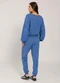 Sofie - Calça Jogger em Moletom Estonado Roxo - variação: Azul