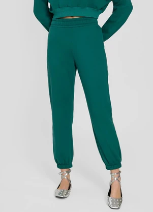 Sofie - Calça Jogger em Moletom Verde - SOFIE