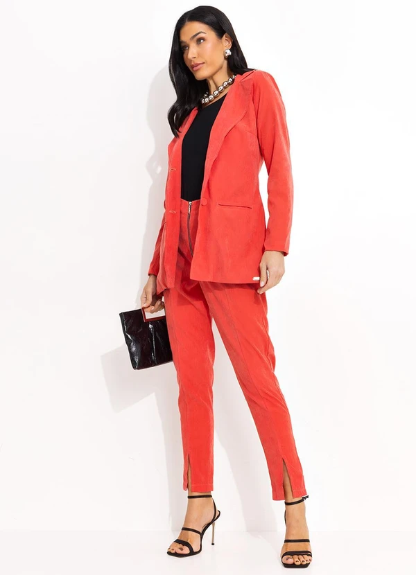 Quintess - Calça Laranja com Zíper 2