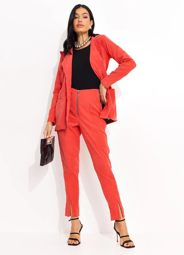 Quintess - Calça Laranja com Zíper 3