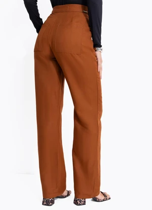 Colcci - Calça Linho Marrom - COLCCI