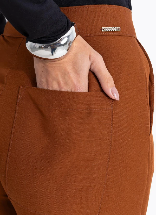 Colcci - Calça Linho Marrom 3