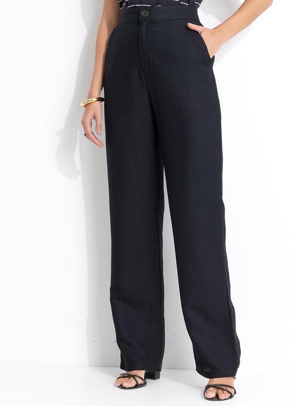 Colcci - Calça Linho Preto