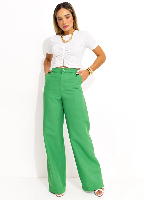 Colcci - Calça Linho Verde 3