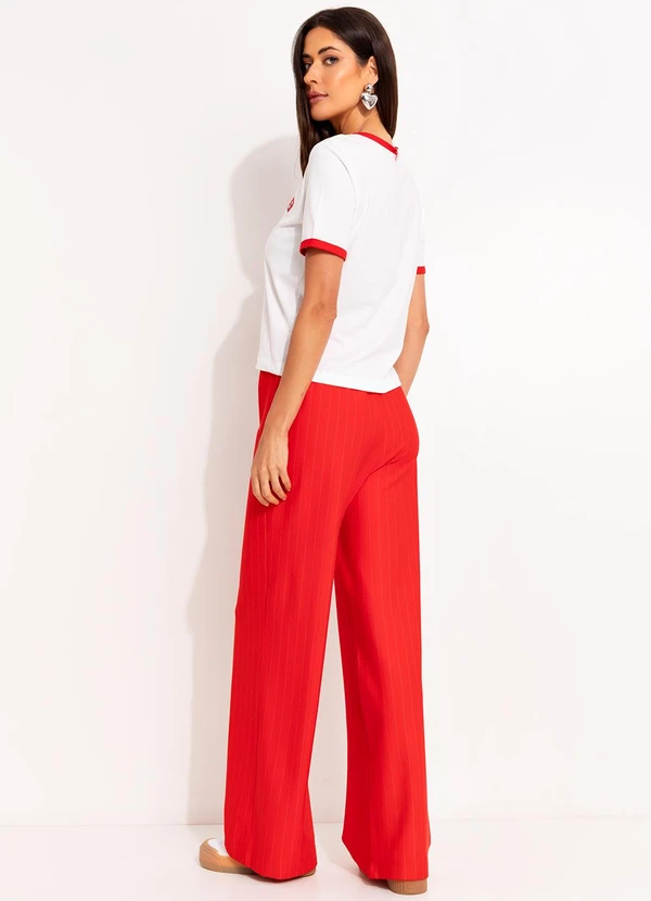 Colcci - Calça Listrada Vermelho 5