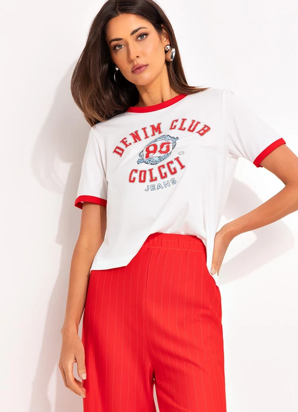 Colcci - Calça Listrada Vermelho 7