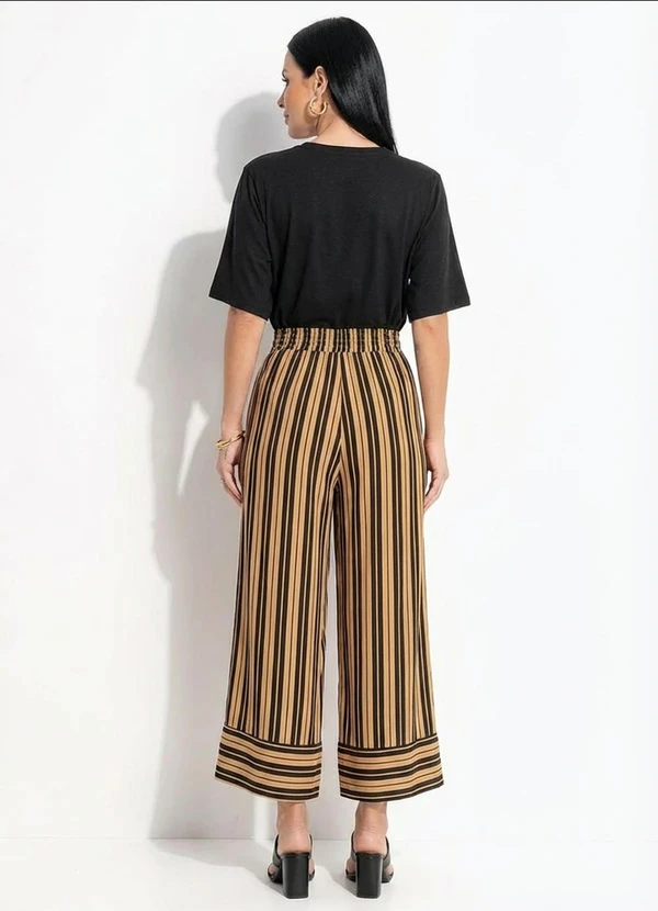 Quintess - Calça Listrado Preto em Viscose 4