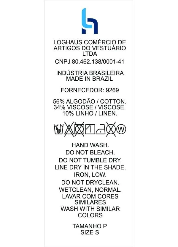 Quintess - Calça Listrado Telha em Linho 7