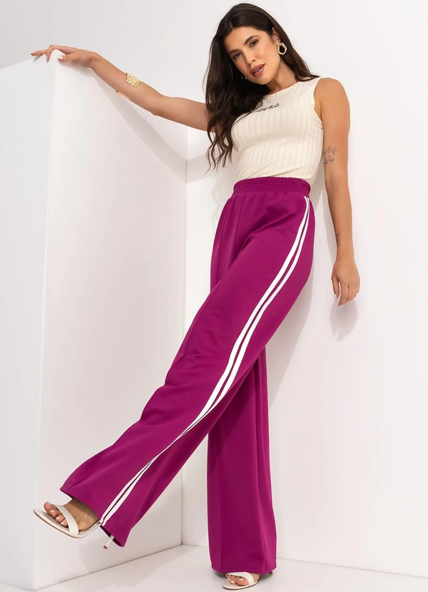 Quintess - Calça Magenta em Malha Crepe 5
