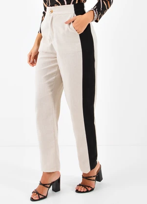 Quintess - Calça Natural em Linho - QUINTESS