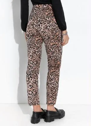 Moda Pop - Calça Onça com Fendas nas Laterais - MODA POP
