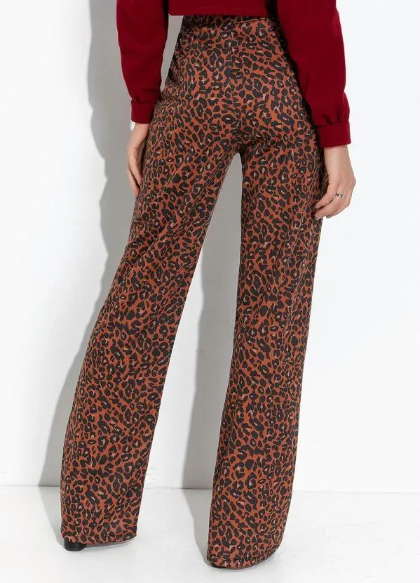 Moda Pop - Calça Oncinha com Elástico na Cintura 2