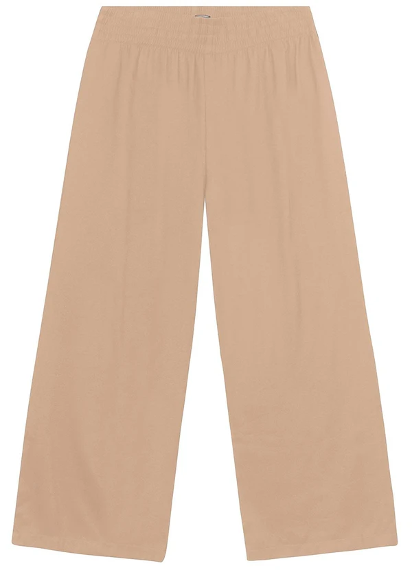 Secret Glam - Calça Pantalona Plus Size Bege