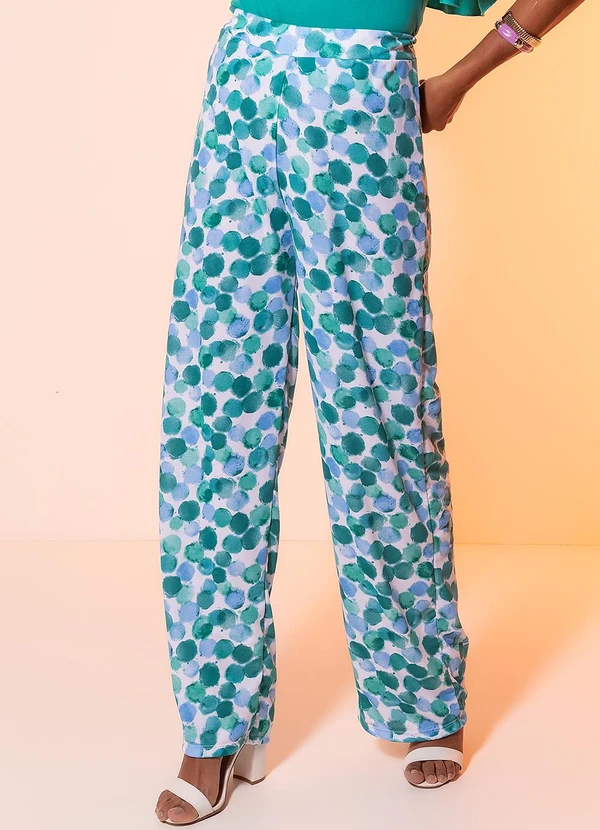Moda Pop - Calça Poá Aquarelado em Malha