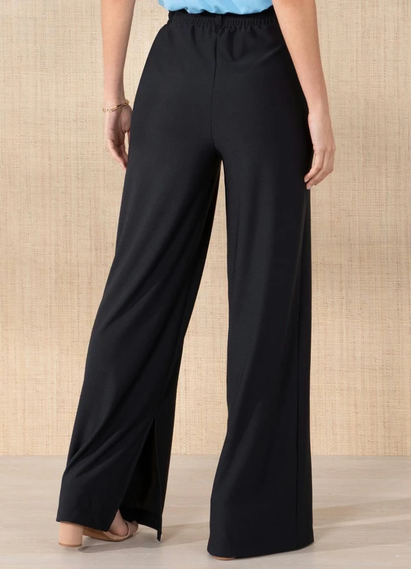 Quintess - Calça Preta com Fenda Interna na Perna 7