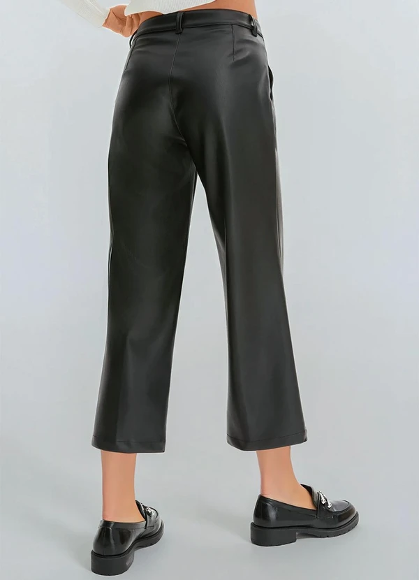bonprix - Calça Preta em Material Sintético 3