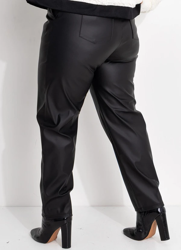 Quintess - Calça Preto em Material Sintético 17