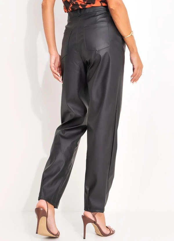 Quintess - Calça Preto em Material Sintético 2