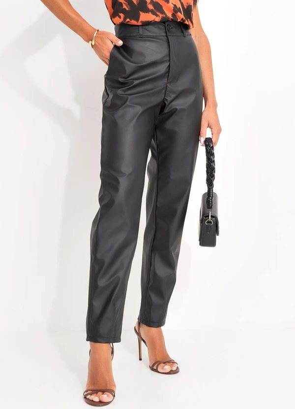 Quintess - Calça Preto em Material Sintético 3