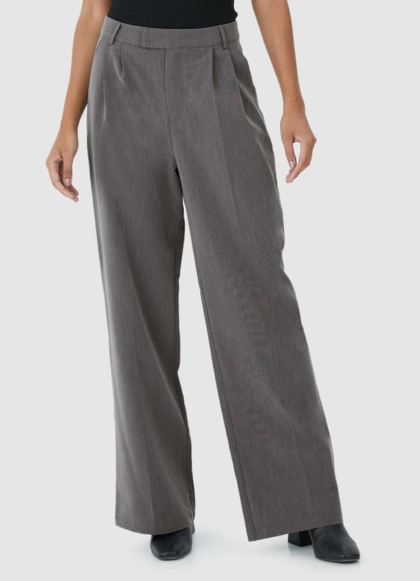 Malwee - Calça Reta Alfaiataria Cinza