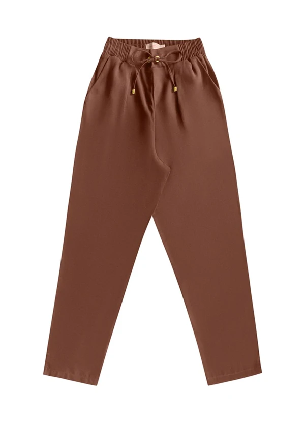 Angel - Calça Reta Alfaiataria Marrom 3