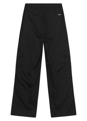 Enfim - Calça Reta Cargo em Algodão Preto - ENFIM
