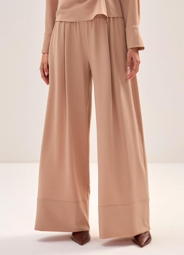 Carlota Costa - Calça Reta com Amarração Amarelo