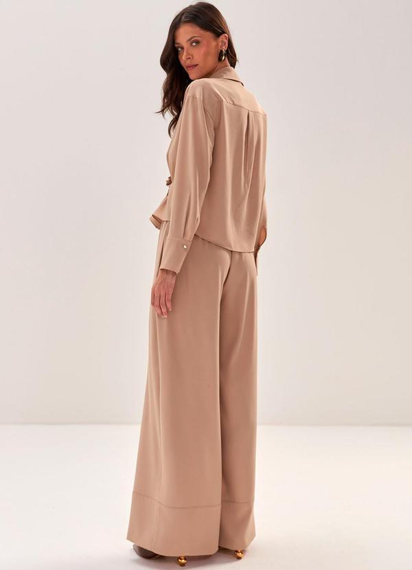 Carlota Costa - Calça Reta com Amarração Amarelo 4