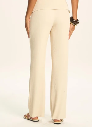 Doce Trama - Calça Reta com Cintura Alta Branco - DOCE TRAMA