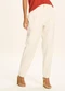 Doce Trama - Calça Reta com Cintura Alta Branco - variação: Branco
