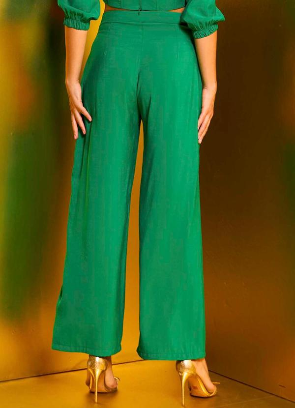 Carlota Costa - Calça Reta com Fechamento Verde 2