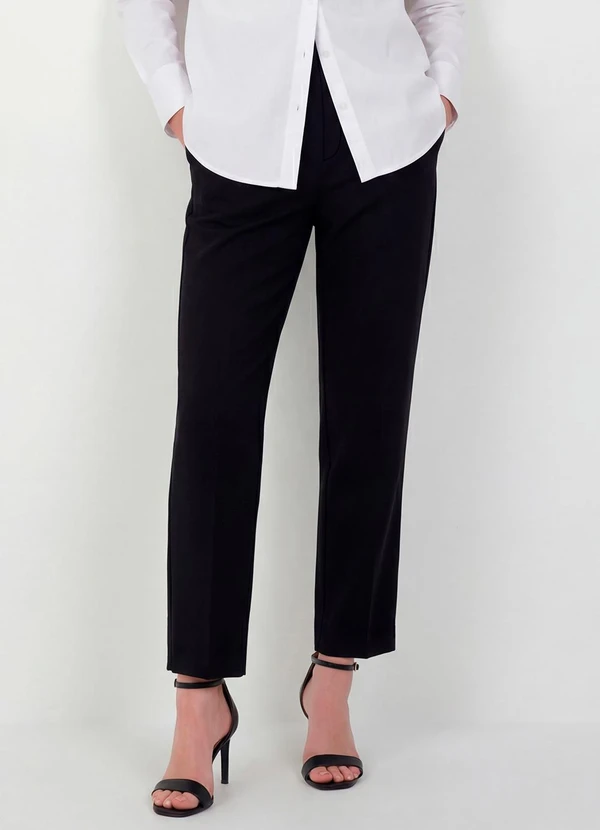 Principessa - Calça Reta Slim de Alfaiataria com Prega Donatela 4