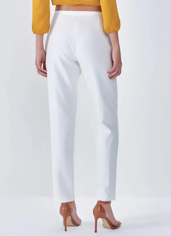 Principessa - Calça Reta de Alfaiataria Off White Edna 4