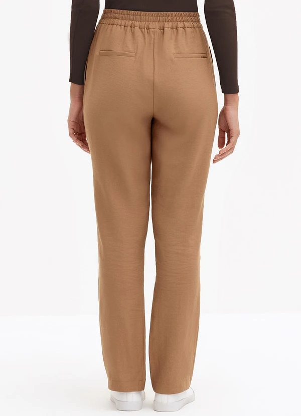 Principessa - Calça Reta Regular de Alfaiataria Mocha Mousse Duda 2