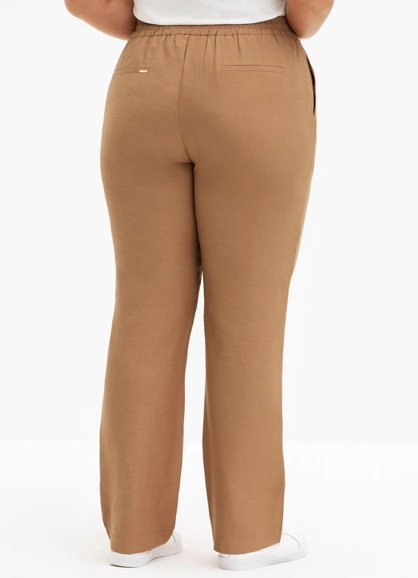 Principessa - Calça Reta Regular de Alfaiataria Mocha Mousse Duda 8
