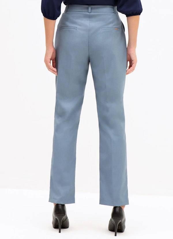 Principessa - Calça Reta Regular de Alfaiataria Premium Azul Eloise 2
